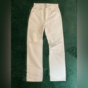 Re/Done Women's High Rise Jeans in White